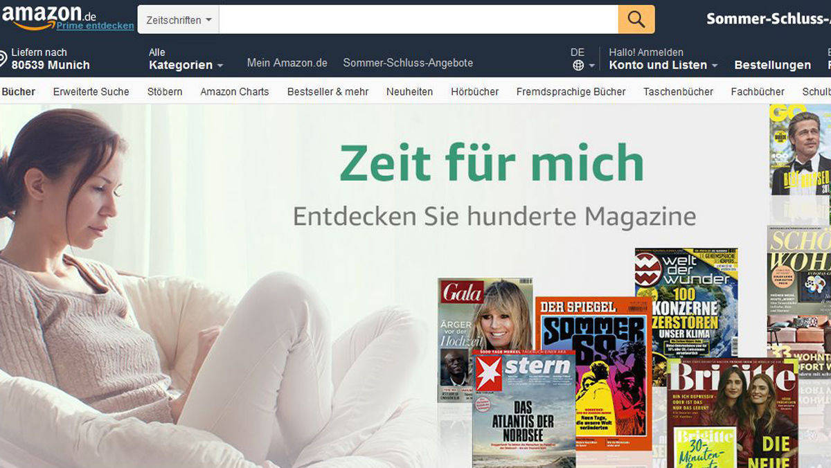 Bequem: Kunden können jetzt auch Zeitschriften über Amazon shoppen.