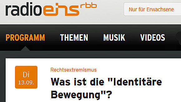 Radioeins schiebt am Dienstag ein Interview zum Thema hinterher.