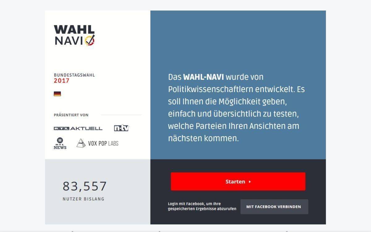 Das Wahl-Navi: RTL-Hilfe für die Unentschiedenen.