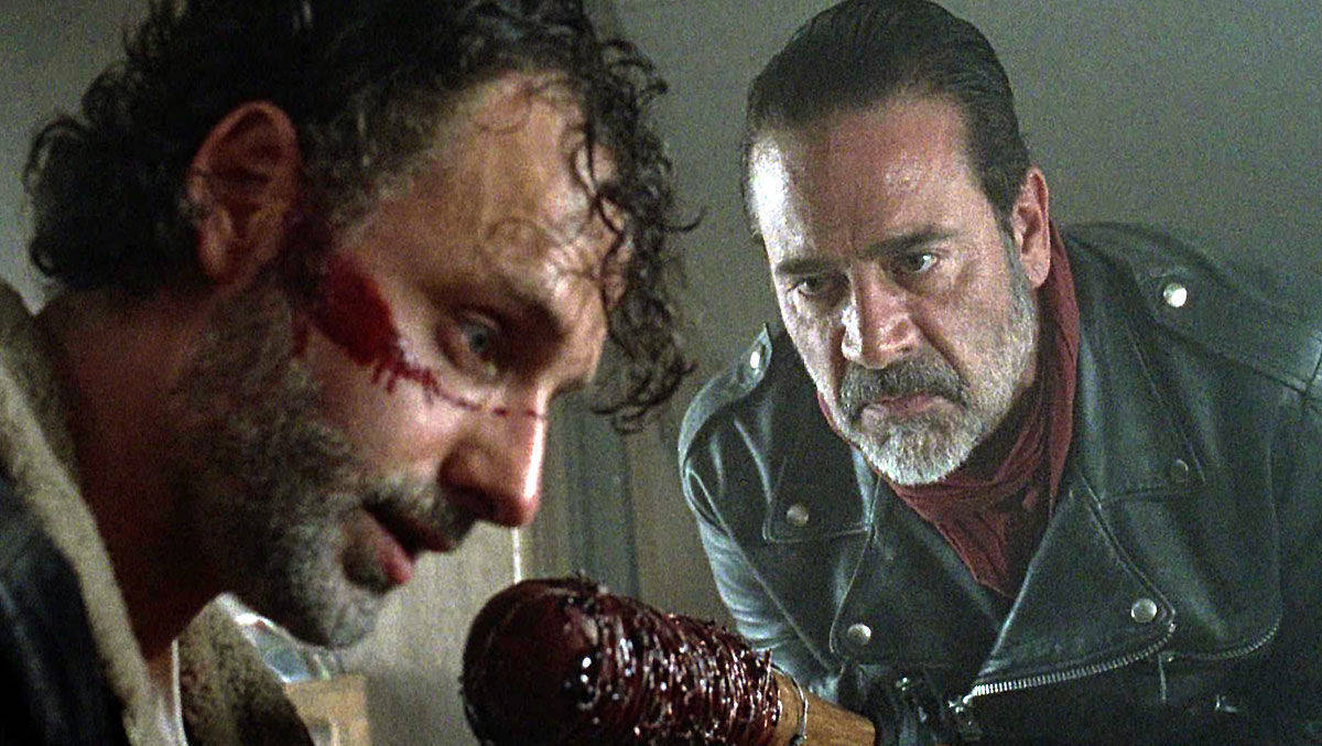 Gegenspieler in Staffel sieben sind Rick (l.) und Negan: "The Walking Dead" startet am 13. Oktober im Free-TV bei RTL II.