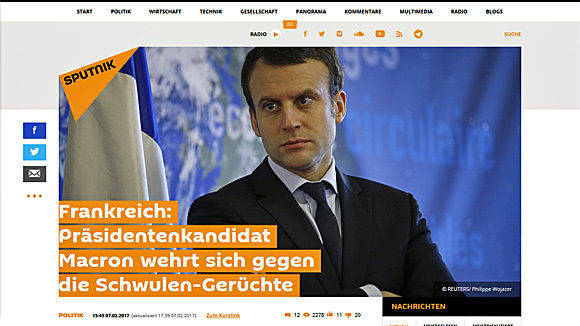Auf Sputnik wird die Gerüchteküche um Frankreichs Politiker Emmanuel Macron immer wieder thematisiert.