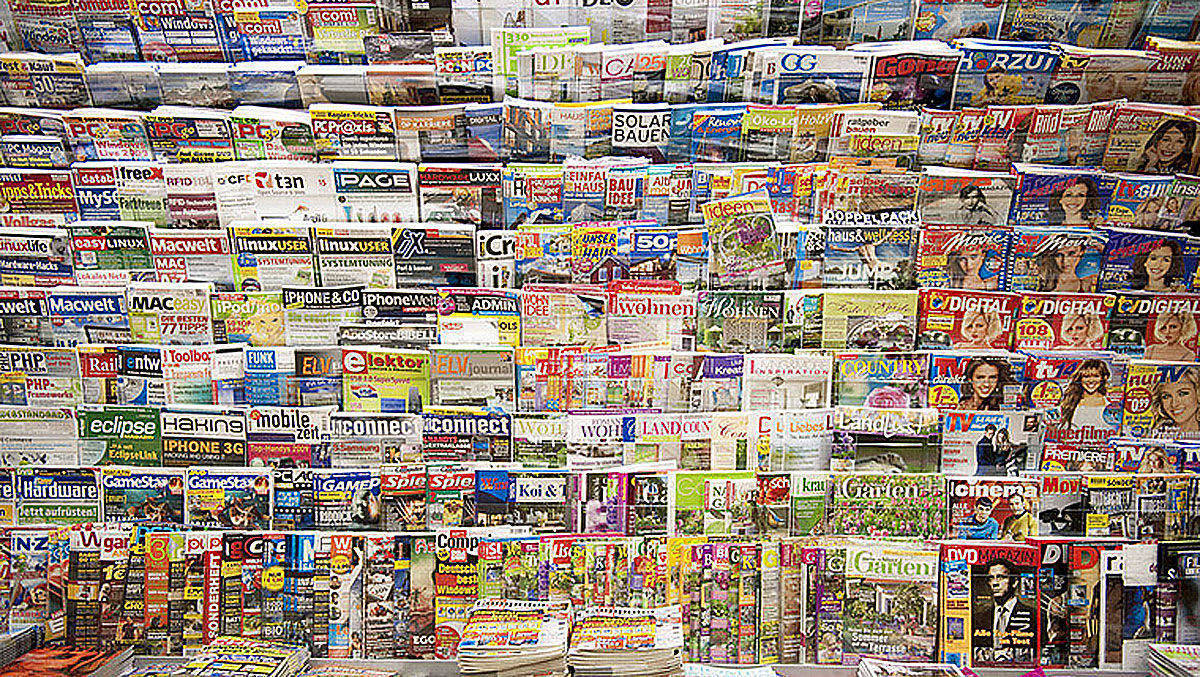 Die Vielfalt am Zeitschriftenkiosk ist immer noch sehr groß. 