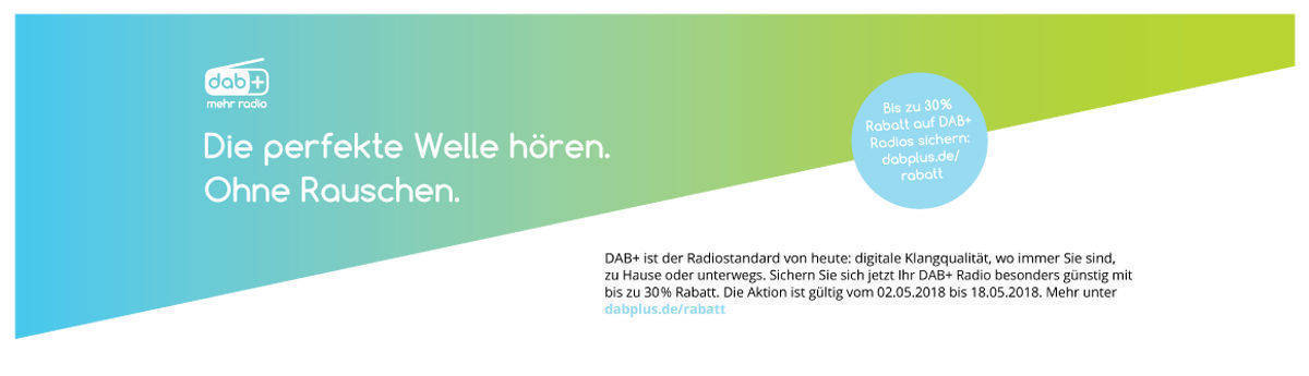 Die Initiative Digitalradio der deutschen Radioveranstalter will den Standard DAB+ in Deutschland vorantreiben. Kampagnenmotiv (Social Media) von Scholz & Friends.
