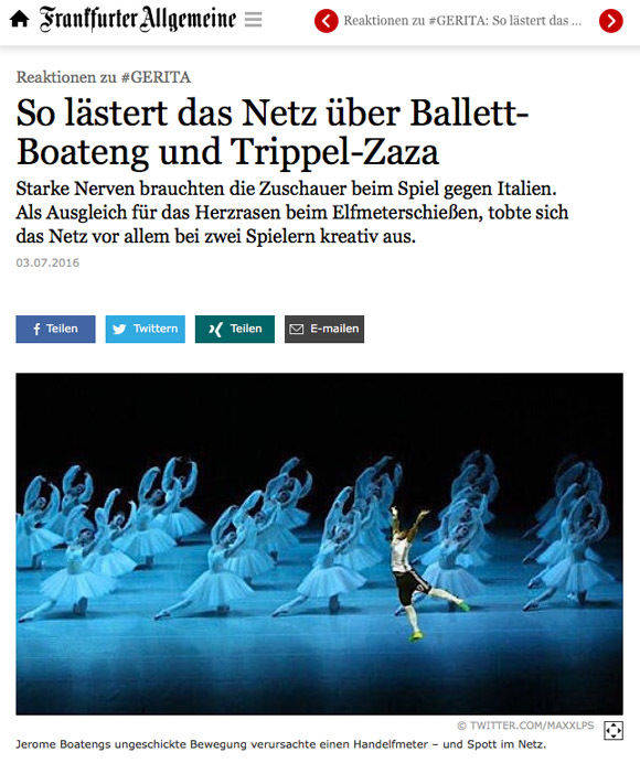 Im Netz regten vor allem Boateng und Zaza die Kreativität der Onliner an.