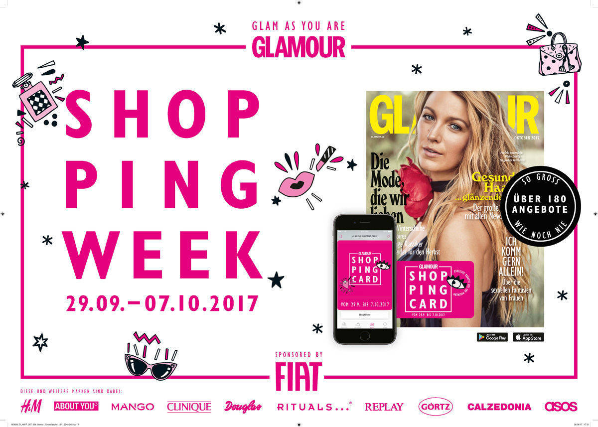 Plakatmotiv für die Glamour Shopping Week.