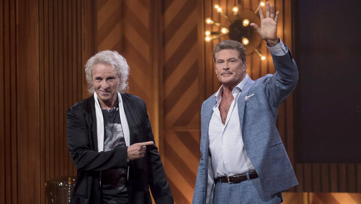 Thomas Gottschalk und David Hasselhoff bei "Mensch Gottschalk" auf RTL.