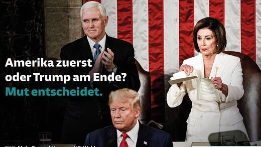 Nancy Pelosi zerreißt nach der Rede von Donald Trump im Februar 2020 dessen Redemanuskript.