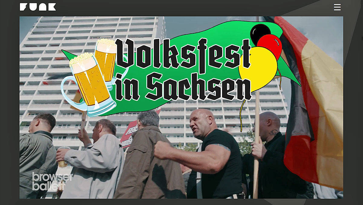 Der Stein des Anstoßes für die AfD: Funk hat das Silberstein-Satirestück "Volksfest in Sachsen" online gestellt. 