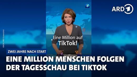 Anlässlich der Million gab es ein Crossover von Susanne Daubner und dem TikTok-Team der Tagesschau.
