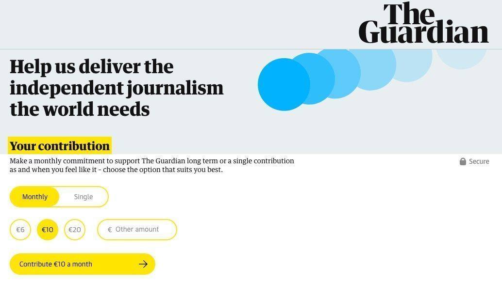 Freiwillige Zahlungen als Hilfe für "unabhängigen Journalismus"