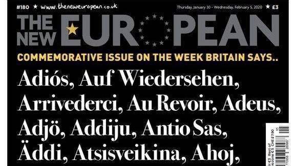 Zum Brexit erschien der "New European" mit schwarzer Titelseite.