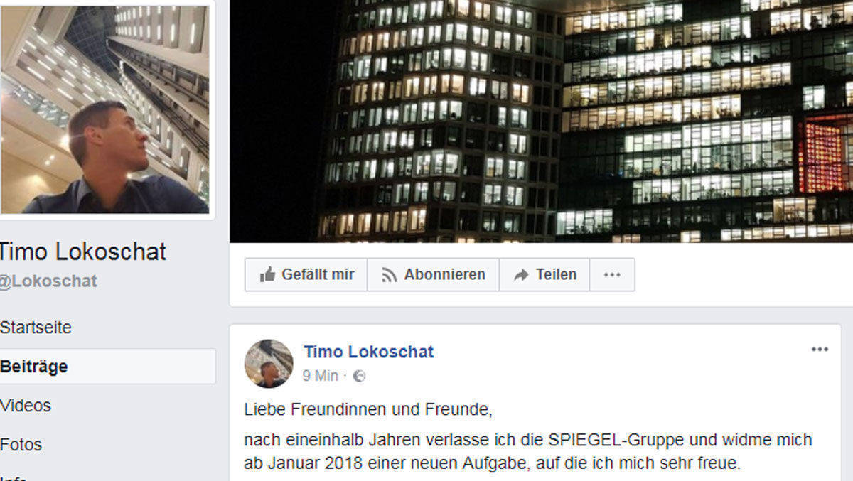 Aus Facebook teilt Lokoschat seine Kündigung mit.