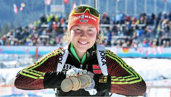 Fünf Goldmedaillen holte Laura Dahlmeier bei der Biathlon-WM. Die ARD war live dabei.