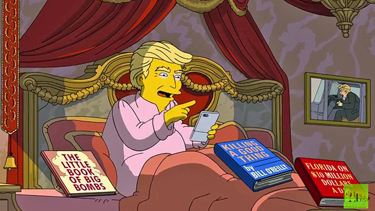 Es läuft! Nach 100 Tagen im Amt hat Donald Trump den "Simpsons" zufolge Erfolge auf Twitter und beim Golf erzielt.