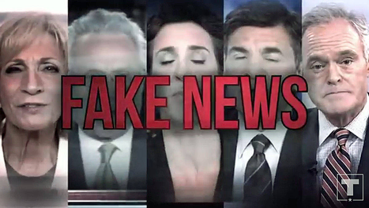 Mit einem Spot prangerte Donald Trump kürzlich "Fake News" an - und lichtete dazu renommierte US-Reporter ab.