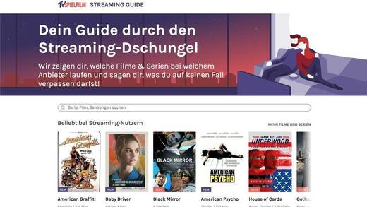 So sieht der "Streaming Guide" aus.