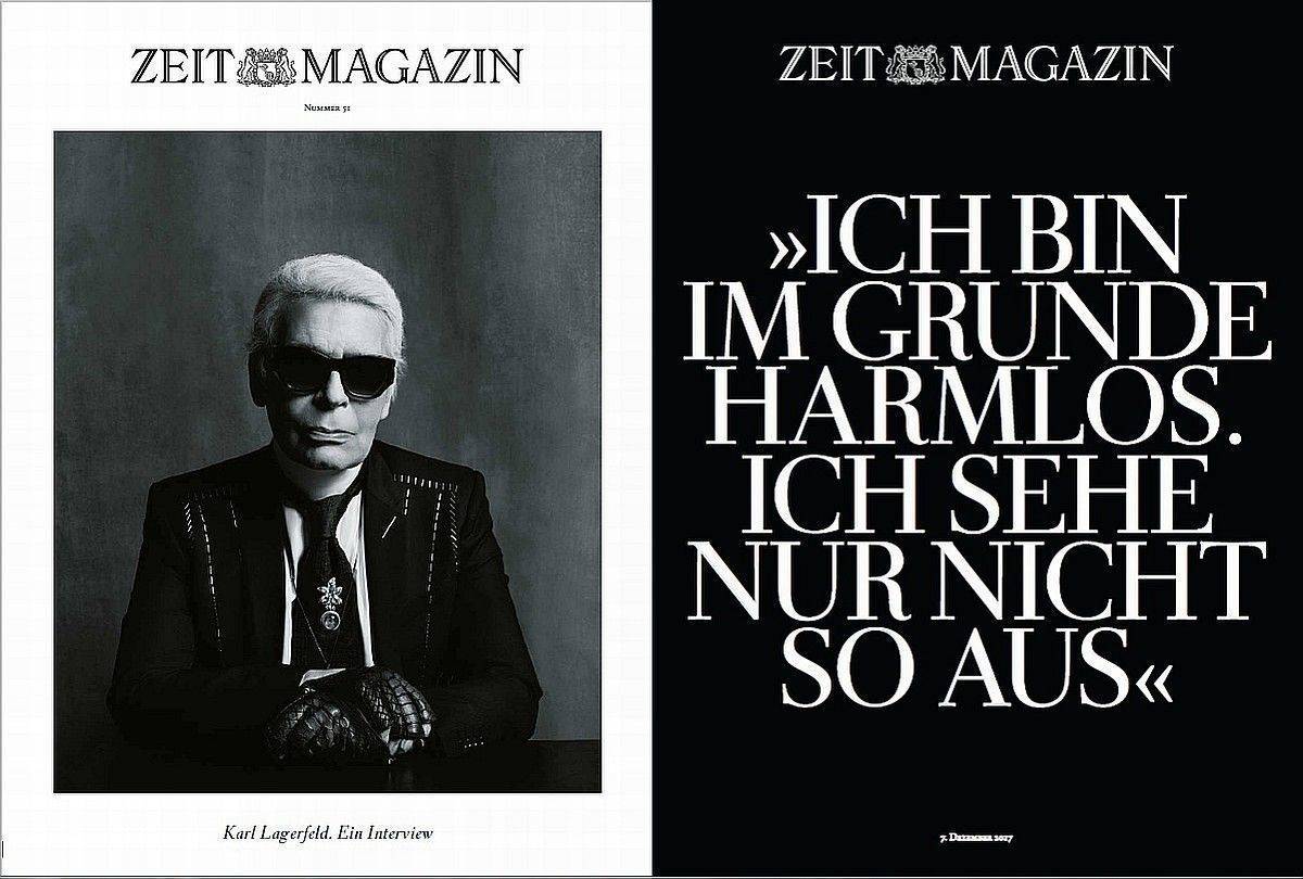 Selfie von Karl: Die Bilder zum Interview schoss Lagerfeld selbst.