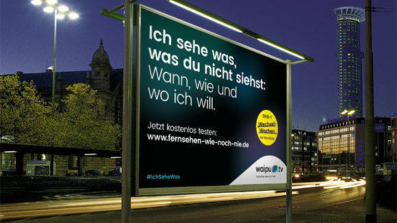 Die Out-of-Home-Kampagne von Waipu.tv.