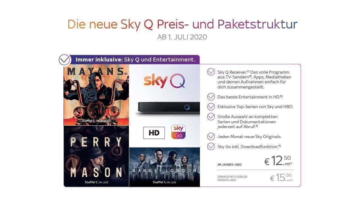 Neue Abo-Modelle bei Sky.