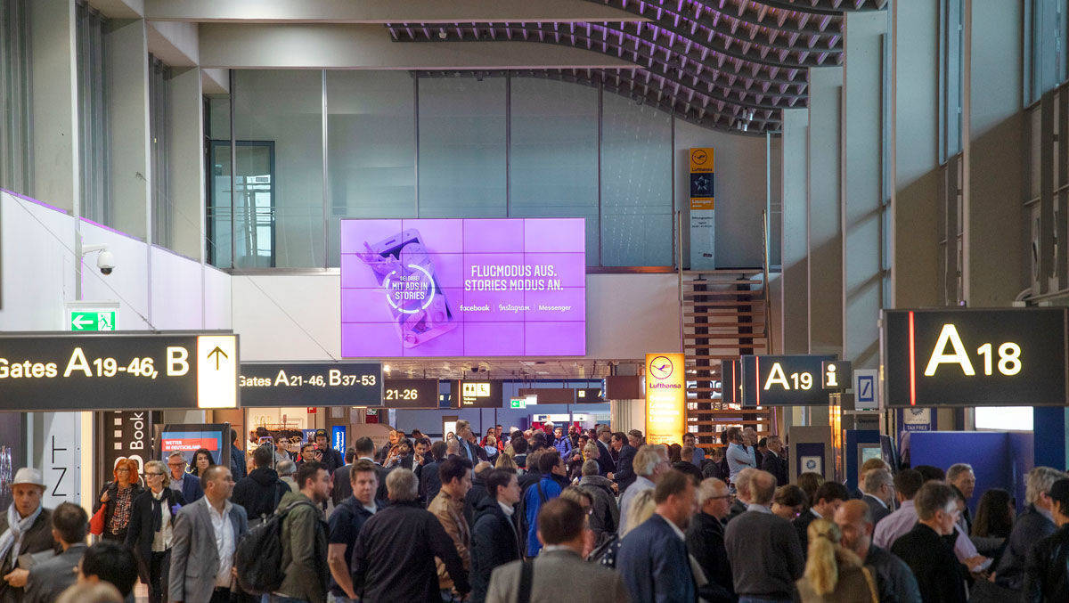 Kampagne am Hamburger Flughafen