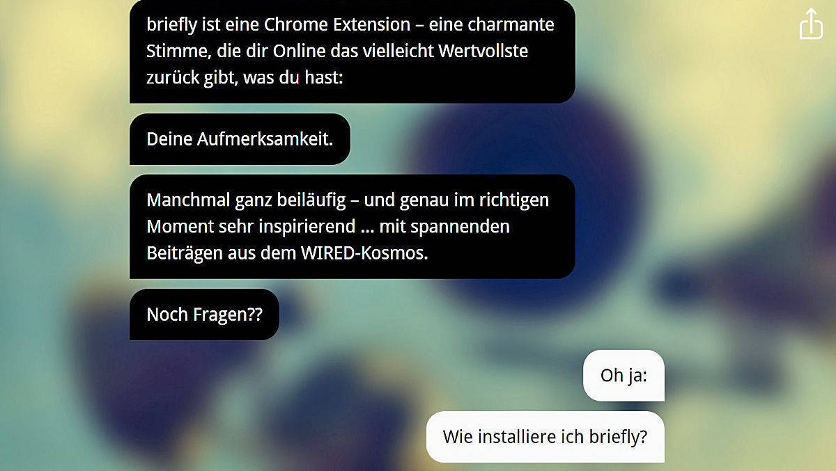 Die neue Browser-App Briefly schlägt an flauen Netztagen Wired-Inhalte vor