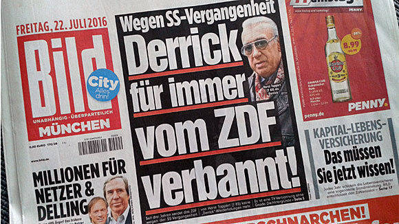 "Bild"-Aufmacher am Freitag: der Aufreger über "Derrick" im Giftschrank des ZDF ...