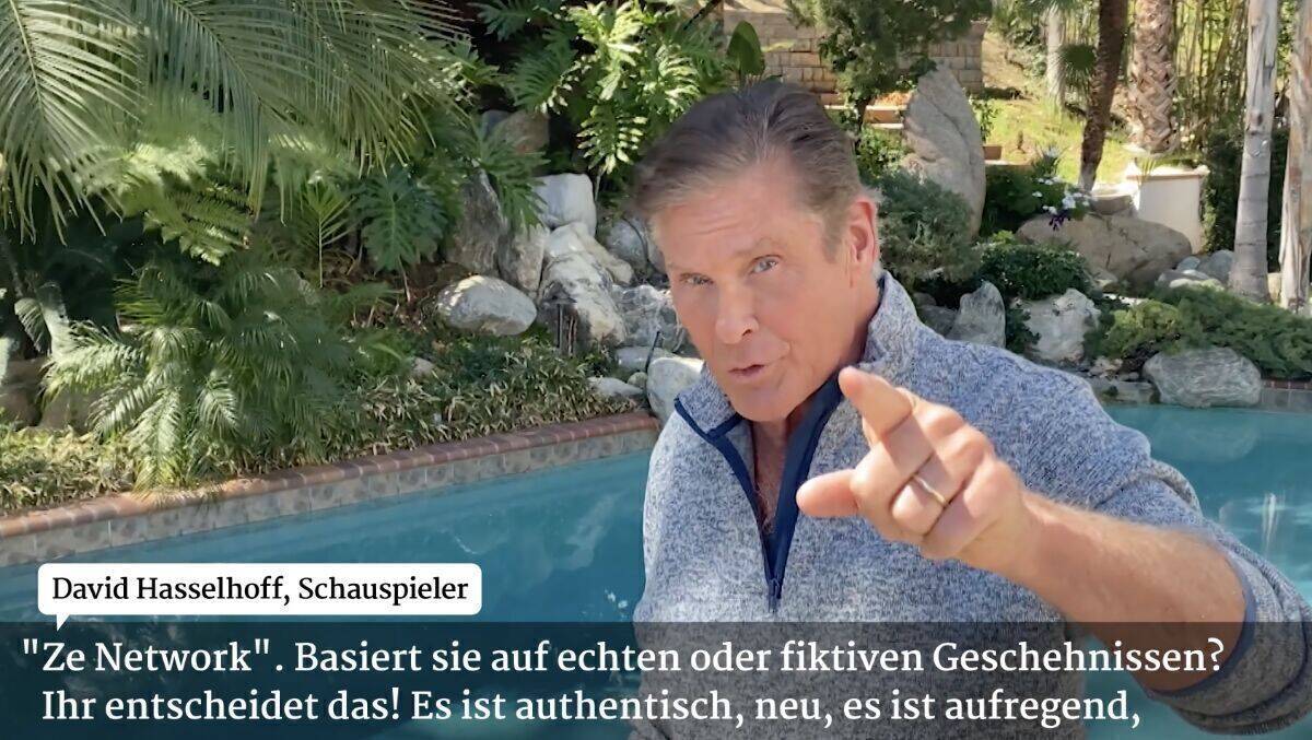 David Hasselhoff dreht eine Agentenserie in Deutschland.