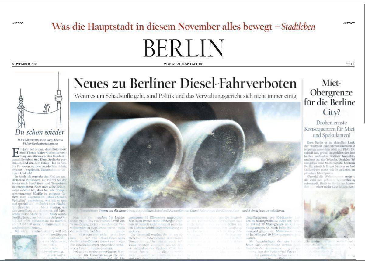 Tagesspiegel-Seite: Wie es sich anfühlt, wenn Informationen nicht mehr durchdringen.