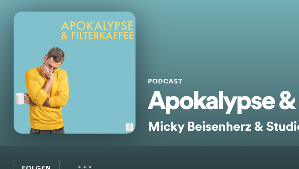 Micky Beisenherz moderiert seit 2020 den Podcast "Apokalypse & Filterkaffee"