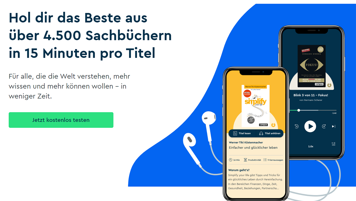 Blinkist startet zur Bundestagswahl eine kostenfreie Aktion, um aufmerksam auf das Portfolio zu machen.