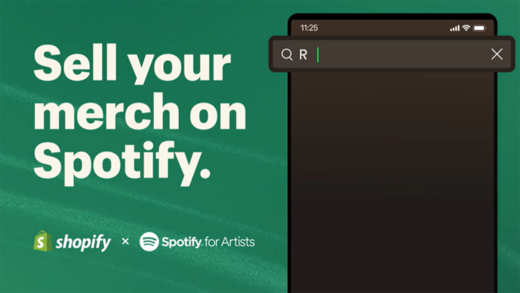Shopify ermöglicht es Creator:innen, ihre Merchandising-Produkte direkt über Spotify zu verkaufen.