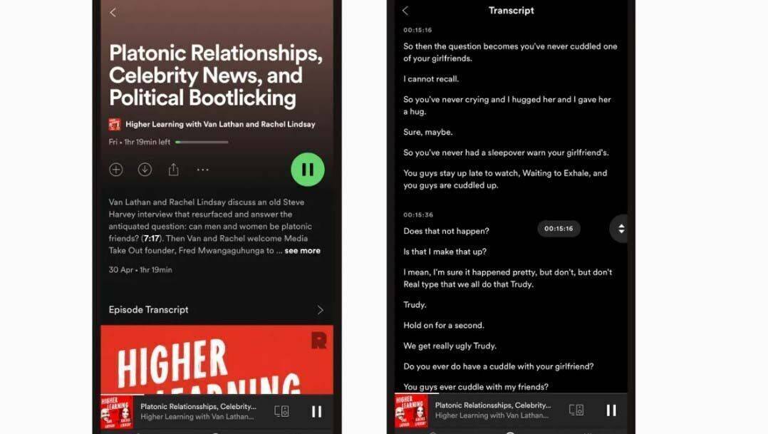 Spotify führt ein neues Tool ein, mit dem die Texte von Podcast auf Knopfdruck verschriftlicht werden können.