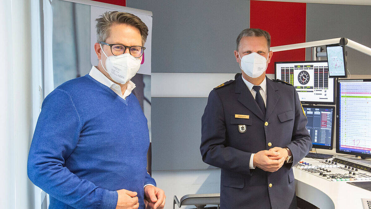 Radio Arabella Geschäftsführer Till Coenen und der Münchner Polizeipräsident Thomas Hampel arbeiten für eine Kampagne zusammen.