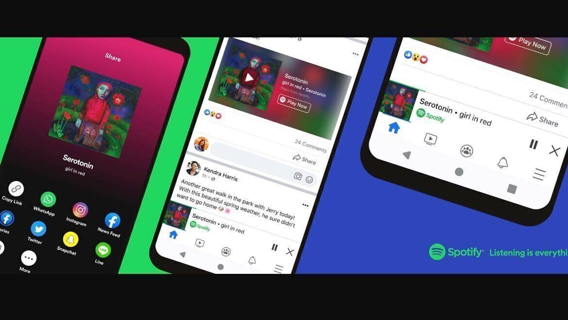 Spotify launcht einen Miniplayer für Audiodateien bei Facebook.