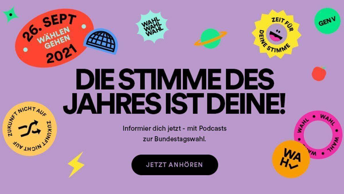 Mit diesem Logo bewirbt Spotify die Aktion "Die Stimme des Jahres".