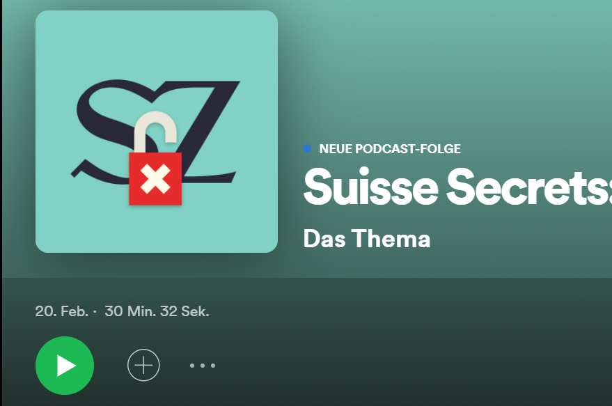 Die "Süddeutsche Zeitung" macht aus "Suisse Secrets" frei zugängliche Podcastfolgen.