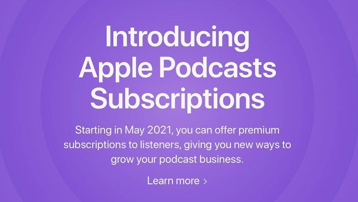 Mit diesem Logo wirbt Apple für die Teilnahme an dem neuen Podcast-Service.