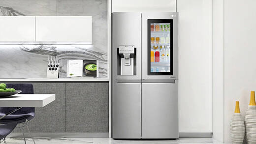 LG-Kühlschrank zum Reingucken: So ähnlich dürfte sich das auch Amazon vorstellen.