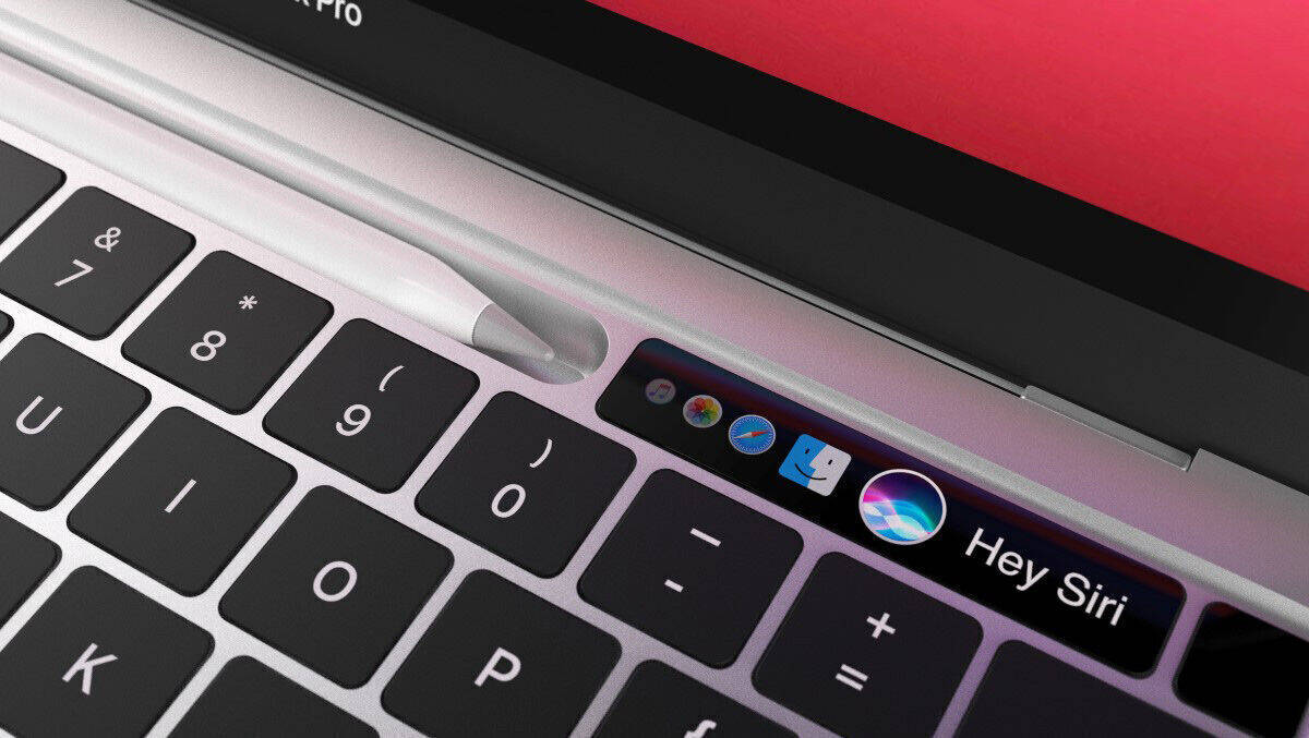 Hey Siri – warum liegt plötzlich ein Stift über der MacBook-Tastatur?