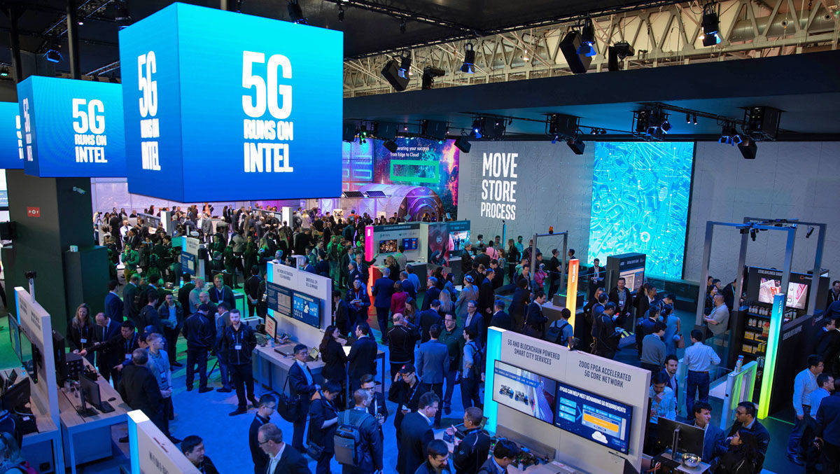 So sah der Intel-Stand 2019 aus.