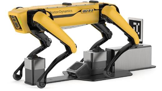Das US-Unternehmen Boston Dynamics legt den Spot auf Roboter-Hund "Spot".