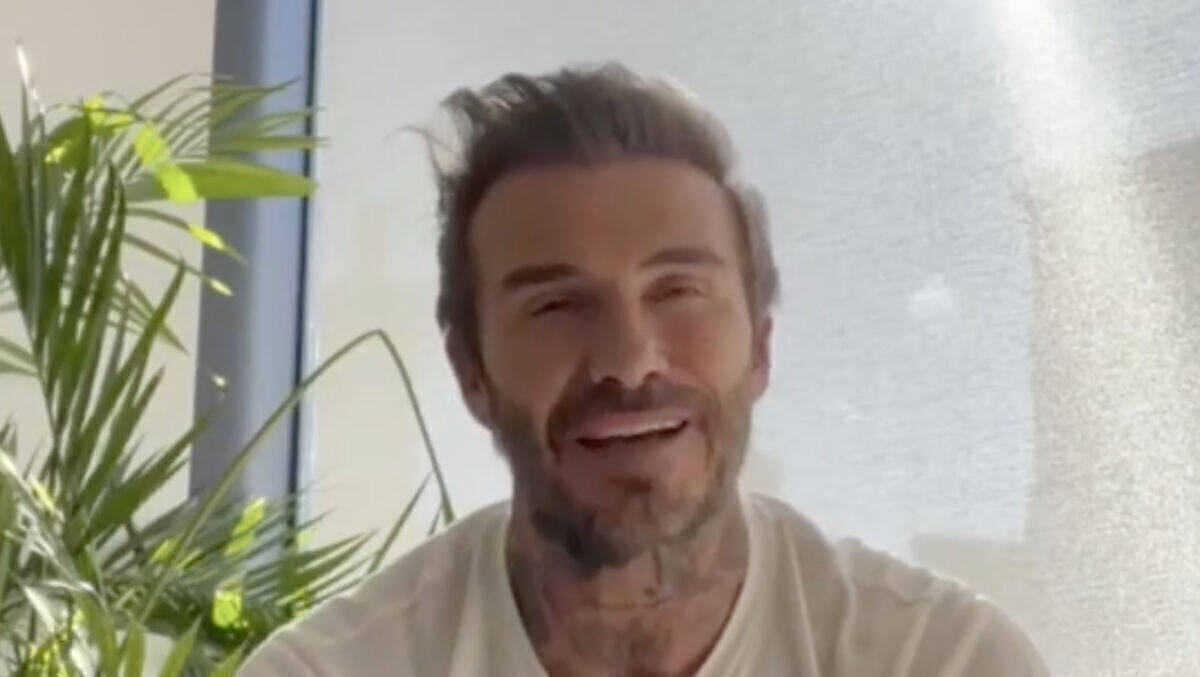 David Beckham kündigt seine Aktion per Instagram-Ansprache an.
