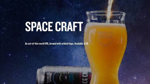 Gebraut mit Hopfen aus dem Weltraum: das Space Craft IPA aus Boston.