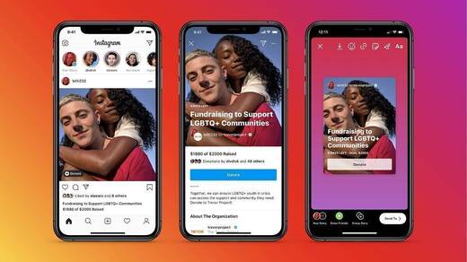 Facebook gibt neue Spenden-Features für Instagram und Facebook Live bekannt.