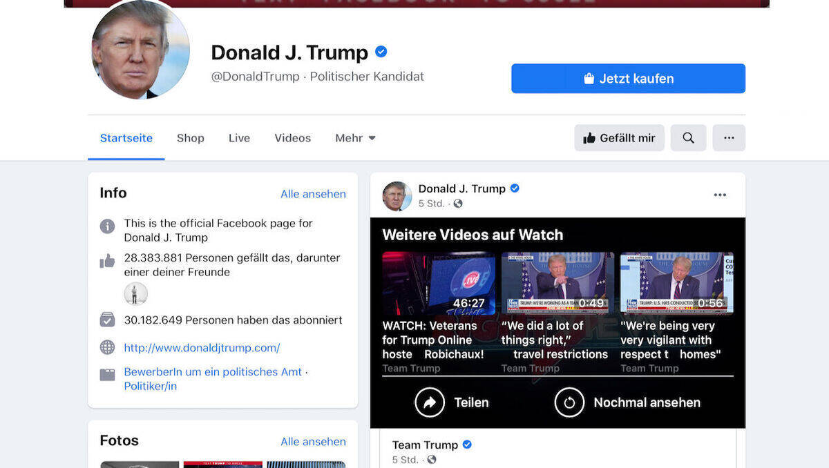 Nach massiver Kritik hat Facebook  nun einen Beitrag des US-Präsidenten Donald Trump mit den offiziellen Wahlregelungen verlinkt.