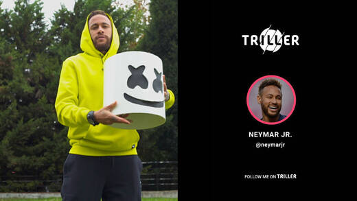 Neymar kündigte seinen Wechsel via Triller an.