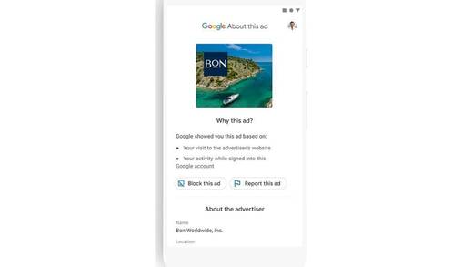 Die Informationen über Ads sind wesentlich ausführlicher als bisher (oben nur ein Ausschnitt).