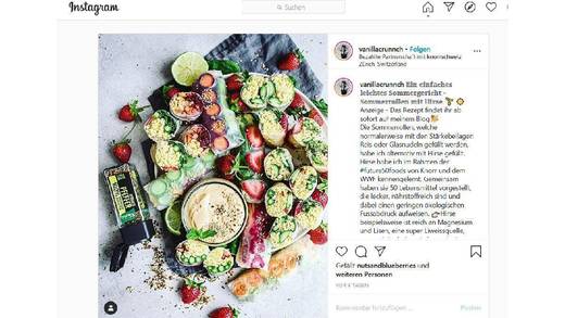 Knorr identifizierte 50 Superfoods, die Influencer setzten sie in Szene.