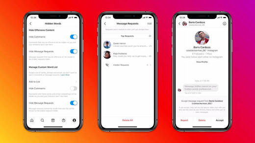 Verborgene Nachrichten bei Instagram