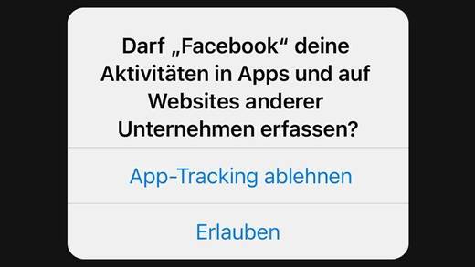 Mit diesem Popup haben iOS-14.5-User die Option, Cross-Tracking abzulehnen.